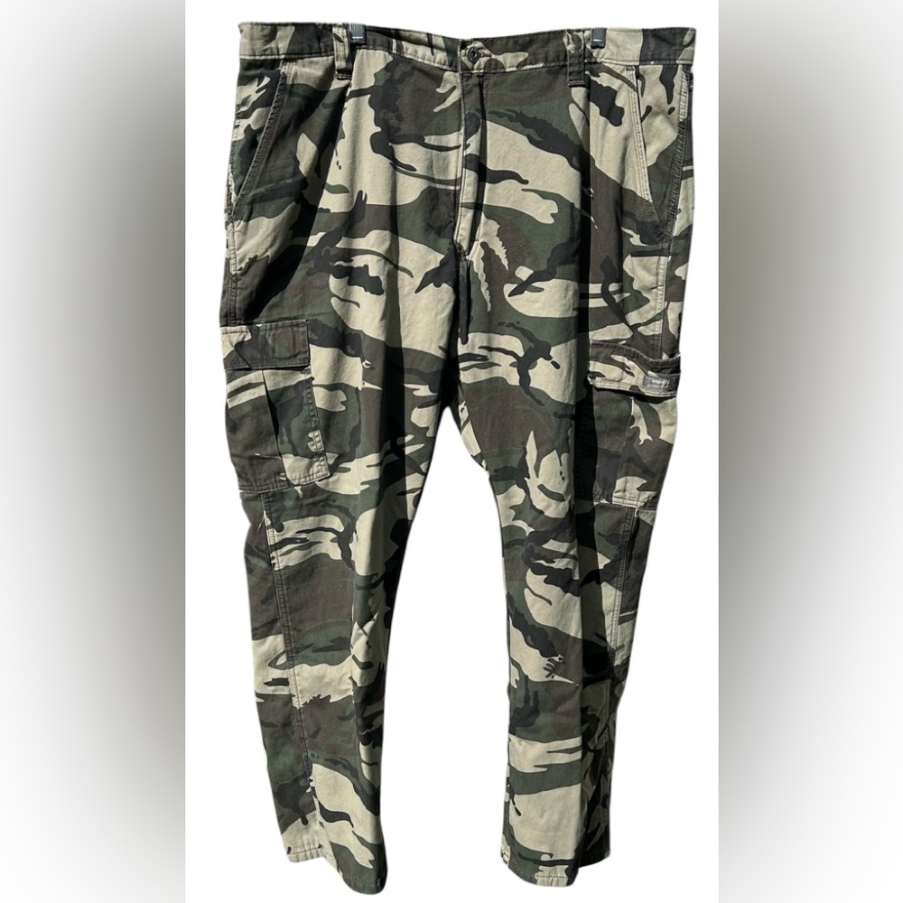 Vintage WRANGLER 90s Fleece Insulated Camo Hunting Warm Pants Size 42 x 30
